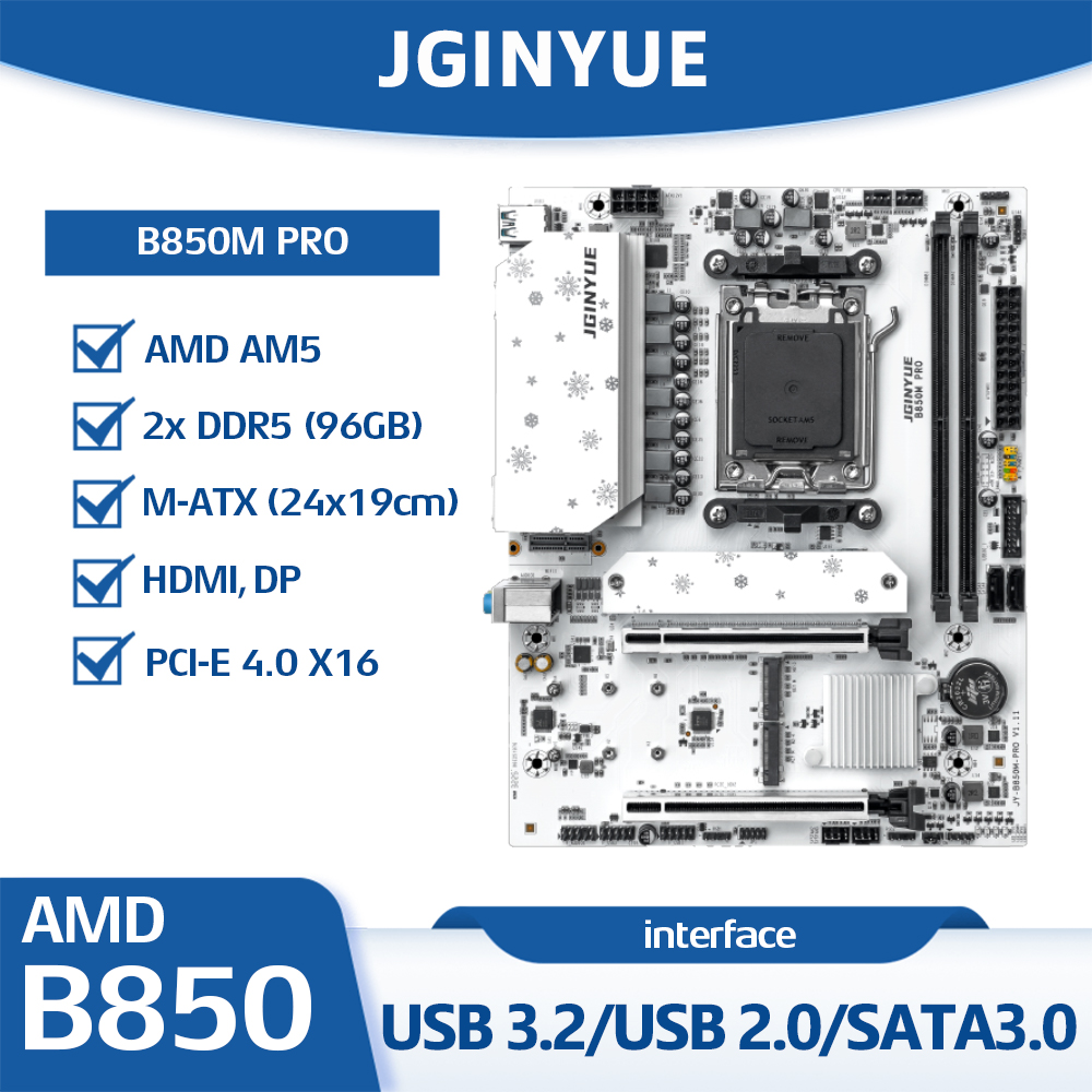 JGINYUE B850M PRO Motherboard – Am5 Micro Atx Pcie 5.0 Motherboard Bewertung und Preis